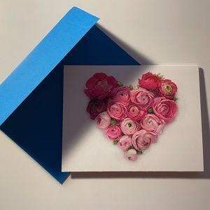 Heart made of Roses - Blank Greeting Card